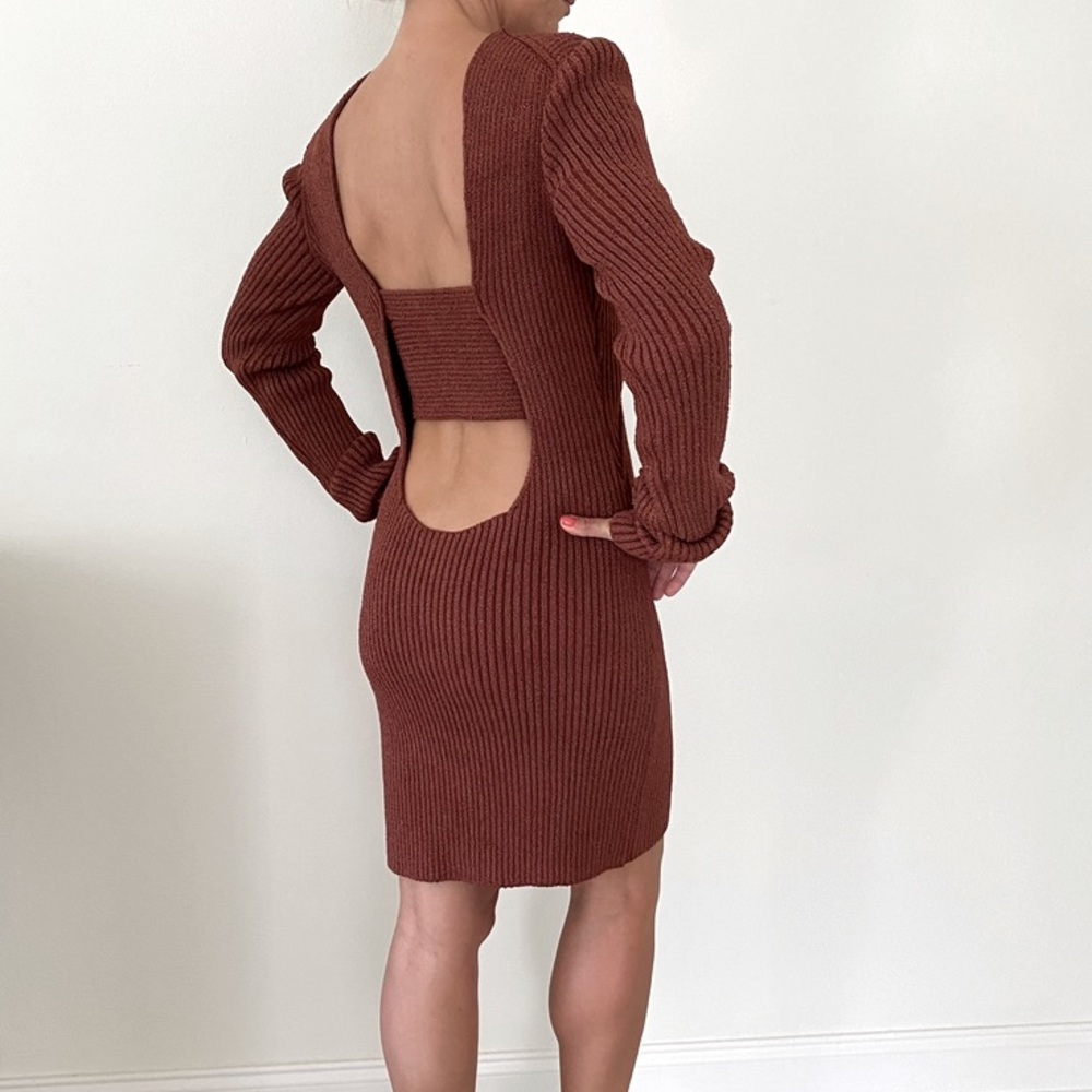 Bottega Veneta V-Neck Twist Knit Sweater Dress Women’s New - Picture 7 of 7